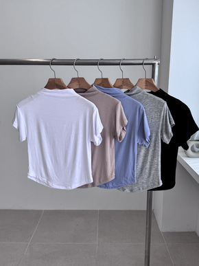 (무배) 1+1 스타일 쫀쫀 반목 캡소매 티셔츠